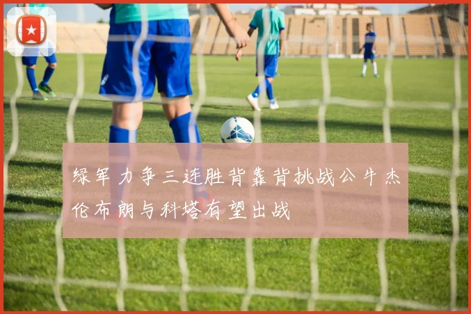 绿军力争三连胜背靠背挑战公牛杰伦布朗与科塔有望出战